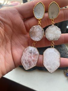 Geode earrings